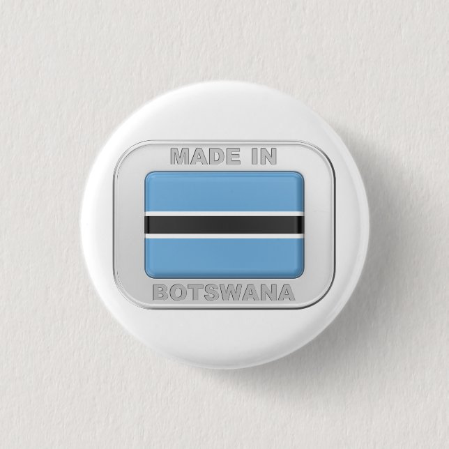 Made in Botswana 3 Cm Round Badge (Front)