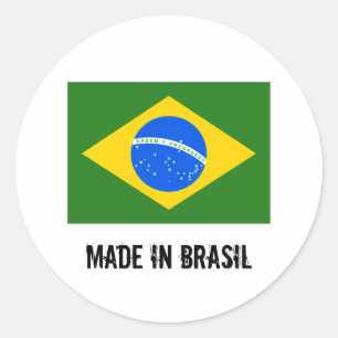 Made in Brasil big round stickers