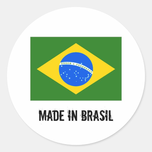 Made in Brasil big round stickers (Front)