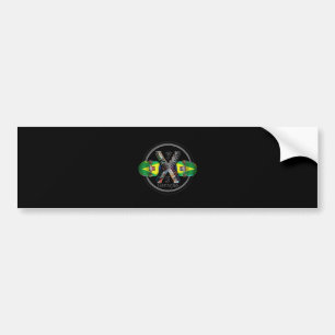 Made in Brazil 1975 Generation X Skateboard Flag Bumper Sticker