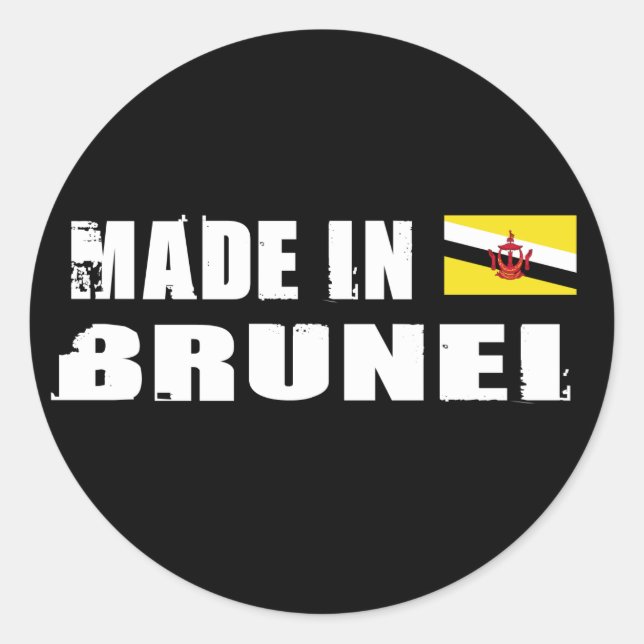 Made in Brunei Classic Round Sticker (Front)