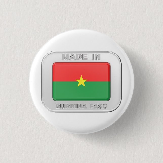 Made in Burkina Faso 3 Cm Round Badge (Front)