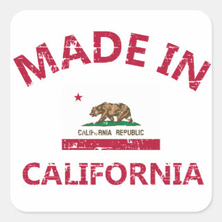 Made in California Square Sticker