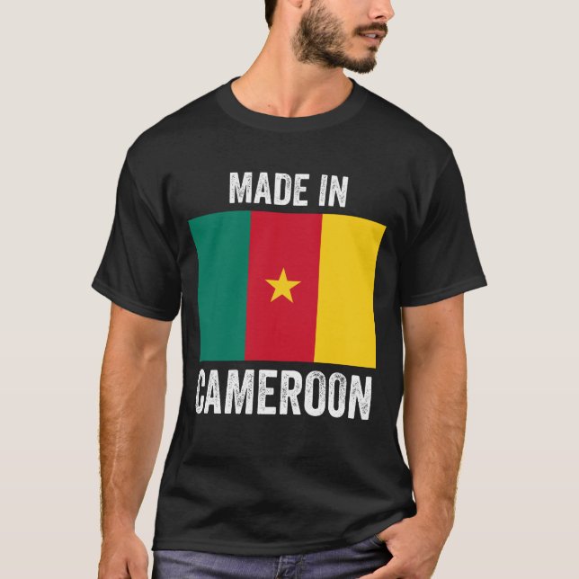 Made in Cameroon // World Country National Flag T-Shirt (Front)
