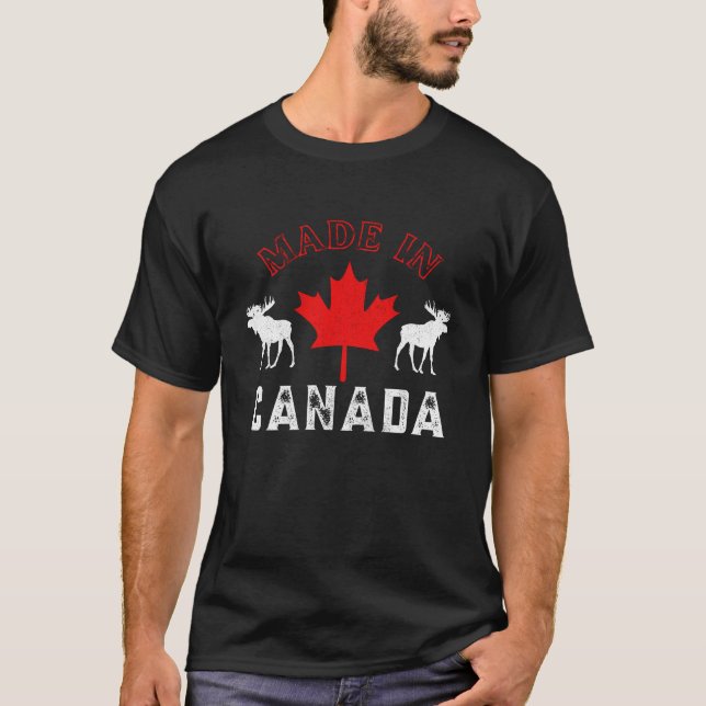 Made In Canada Canadian Pride Elk Maple T-Shirt (Front)
