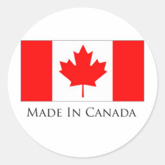 Made in Canada Classic Round Sticker