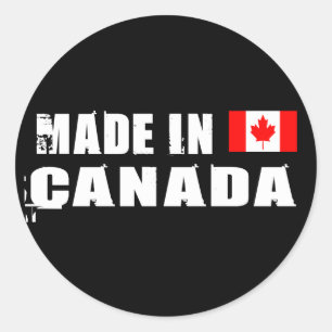 Made in Canada Classic Round Sticker
