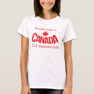 Made in Canada E.T.A. maternity flag tee