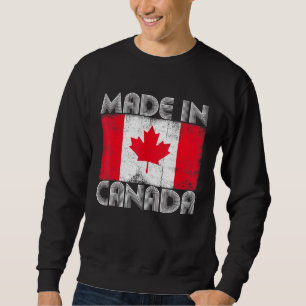 Made In Canada Vintage Canadian Flag Love Canada M Sweatshirt