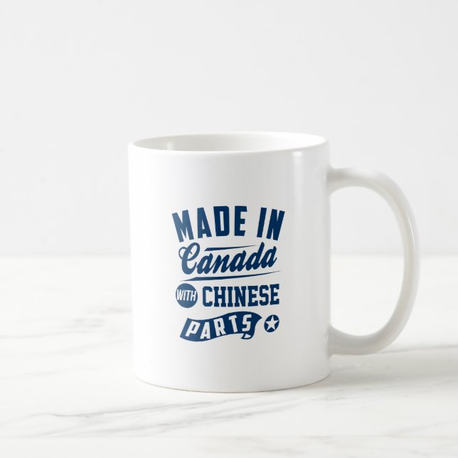 Made In Canada With Chinese Parts Coffee Mug (Right)