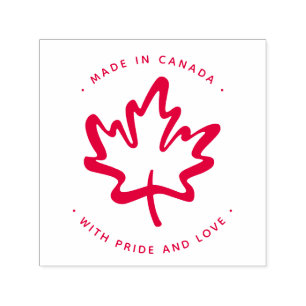 MADE IN CANADA with pride and love - not for sale Self-inking Stamp