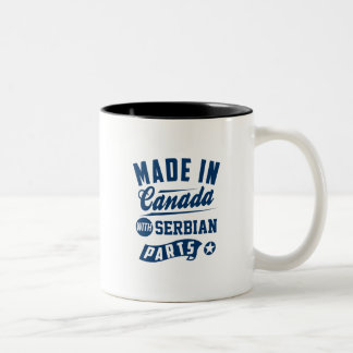 Made In Canada With Serbian Parts Two-Tone Coffee Mug