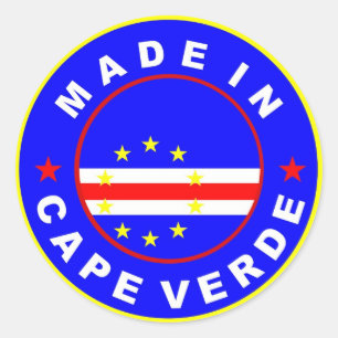 made in cape verde country flag product label