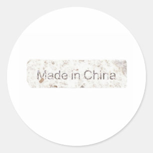 Made In China Classic Round Sticker