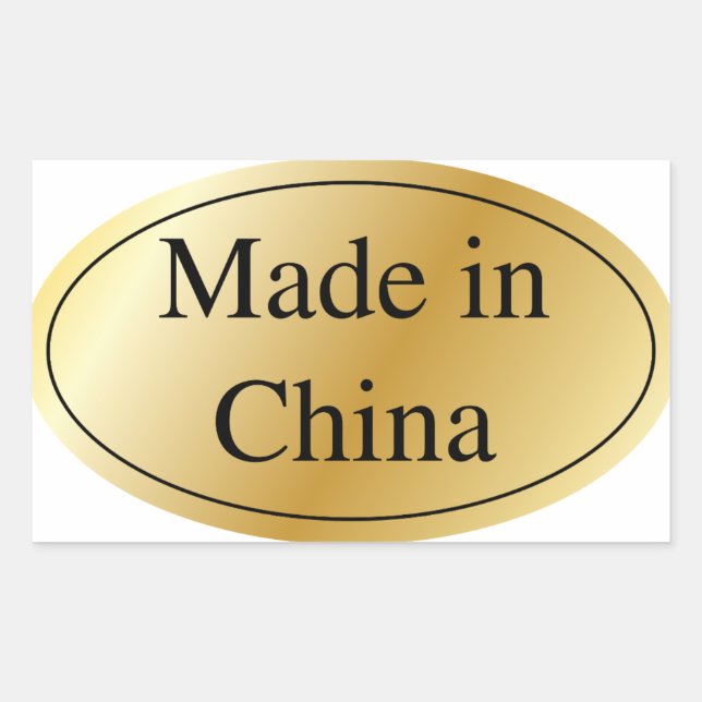 MADE IN CHINA RECTANGULAR STICKER (Front)