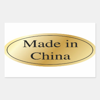 MADE IN CHINA RECTANGULAR STICKER
