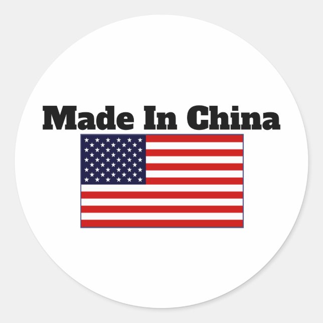 Made in China USA Sticker (Front)