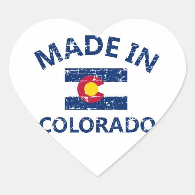 Made in Colorado Heart Sticker (Front)