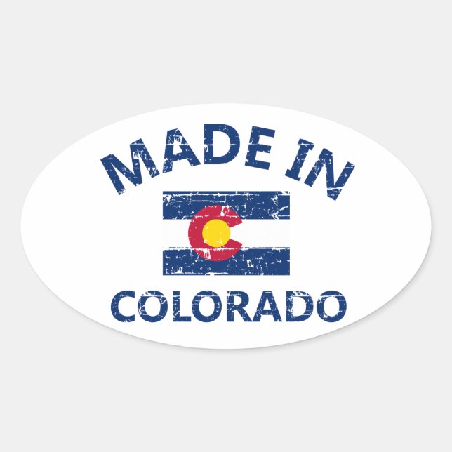 Made in Colorado Oval Sticker (Front)