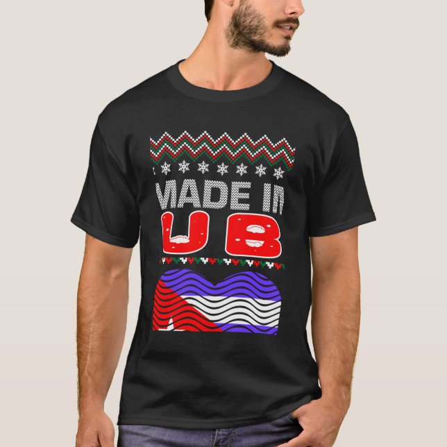 Made In Cuba Ugly Christmas Sweater Gift Tshirt (Front)
