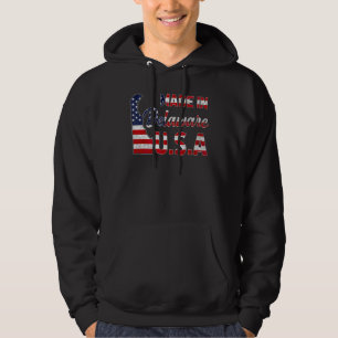 Made in Delaware U.S Map State American Flag Delaw Hoodie