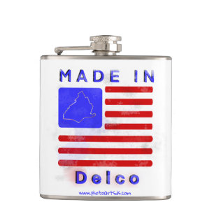 Made in Delco Hip Flask