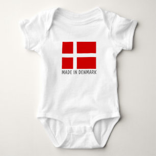 Made in Denmark Danish flag baby jumpsuit clothes
