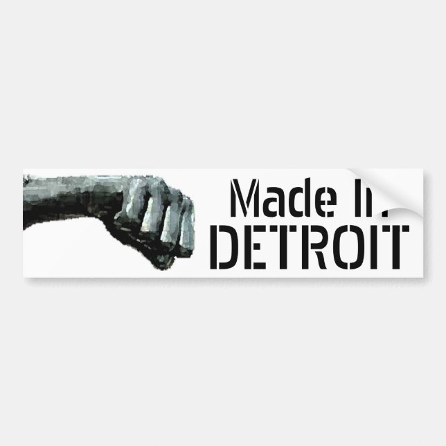 Made In Detroit Bumper Sticker (Front)
