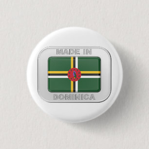 Made in Dominica 3 Cm Round Badge