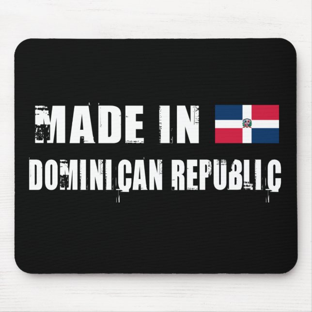 Made in Dominican Republic Mouse Mat (Front)