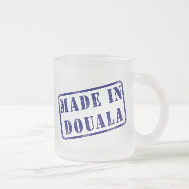 Made in Douala Frosted Glass Coffee Mug (Right)