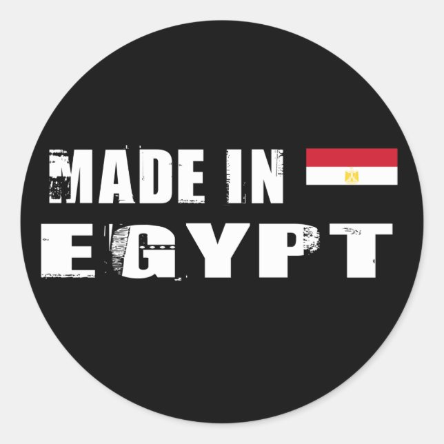 Made in Egypt Classic Round Sticker (Front)
