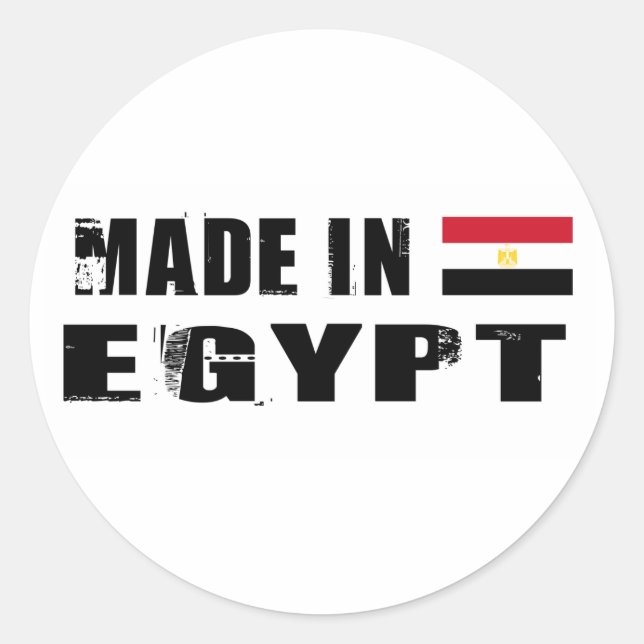 Made in Egypt Classic Round Sticker (Front)
