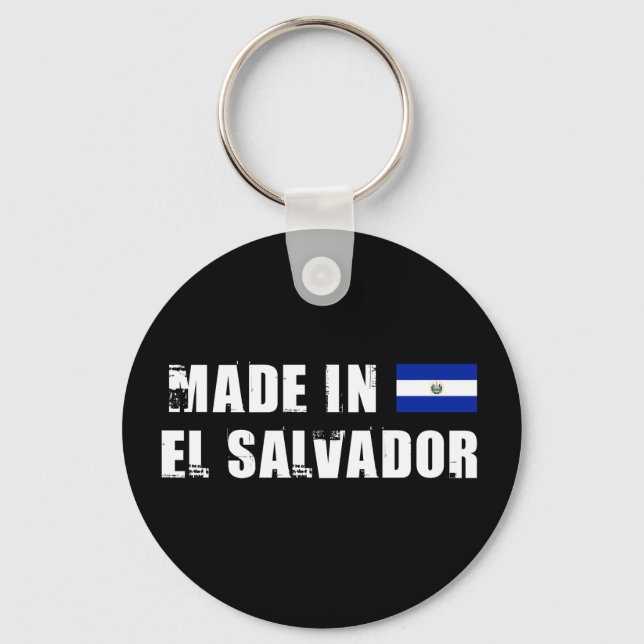 Made in El Salvador Key Ring (Front)