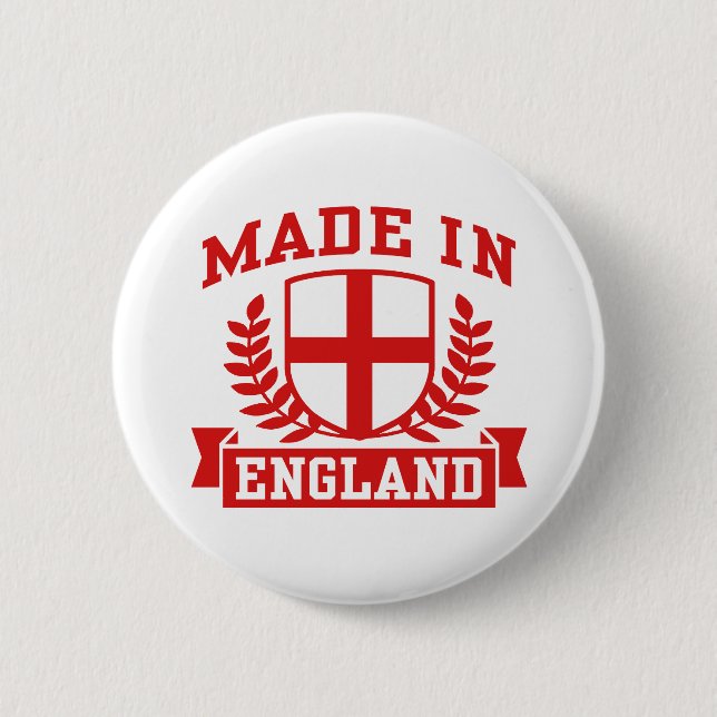 Made In England 6 Cm Round Badge (Front)