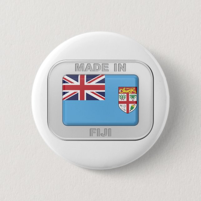 Made in Fiji 6 Cm Round Badge (Front)