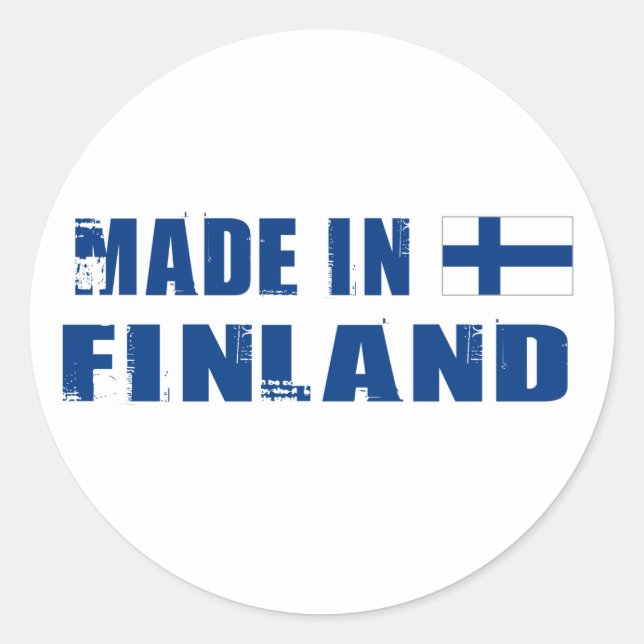 Made in Finland Classic Round Sticker (Front)