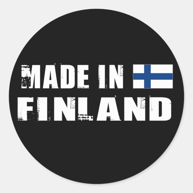 Made in Finland Classic Round Sticker (Front)