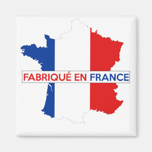 made in france country map flag label fabrique magnet
