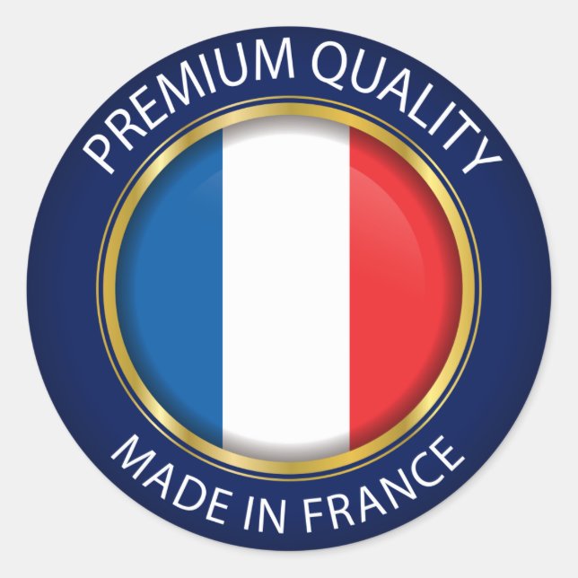 Made in France Flag, French Colours Seal (Front)