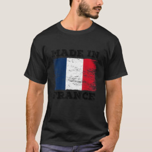 Made In France With French Flag  Graphic Cool Desi T-Shirt