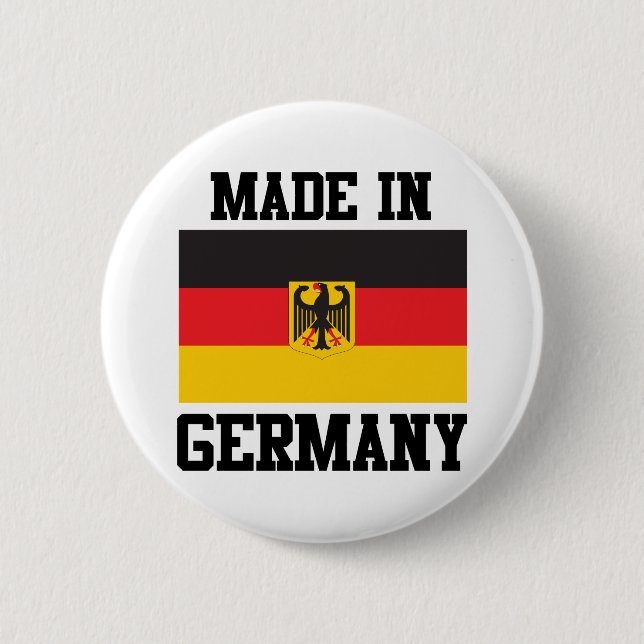 Made In Germany 6 Cm Round Badge (Front)