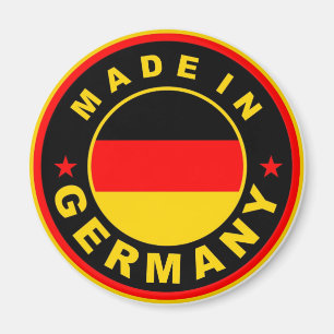made in germany country flag label round stamp magnet