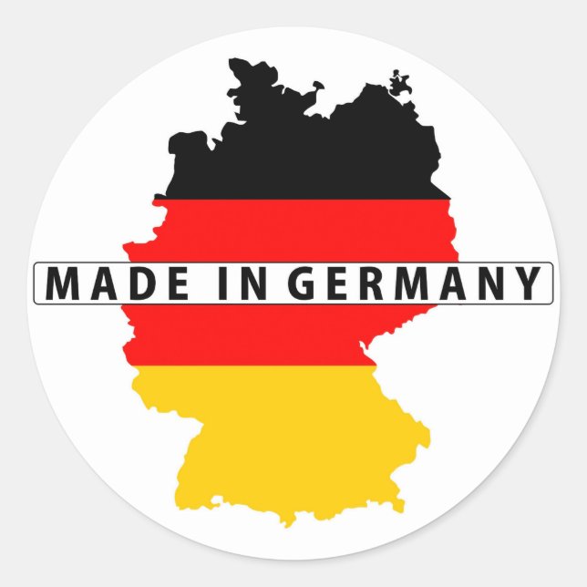 made in germany country map flag product label (Front)