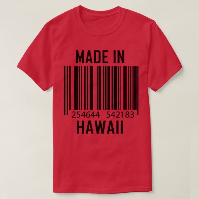 Made In Hawaii Barcode Funny 1  T-Shirt (Design Front)