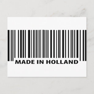 made in holland barcode icon postcard