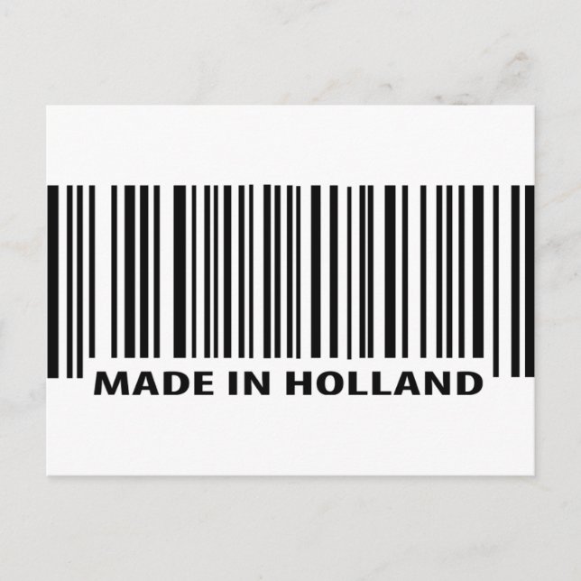 made in holland barcode icon postcard (Front)