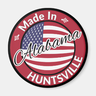 Made in Huntsville Alabama Stars and Stripes Flag Magnet