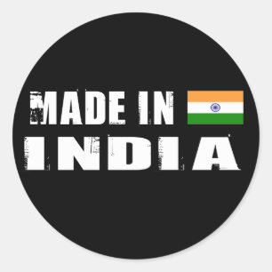 Made in India Classic Round Sticker