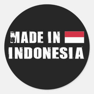 Made in Indonesia Classic Round Sticker